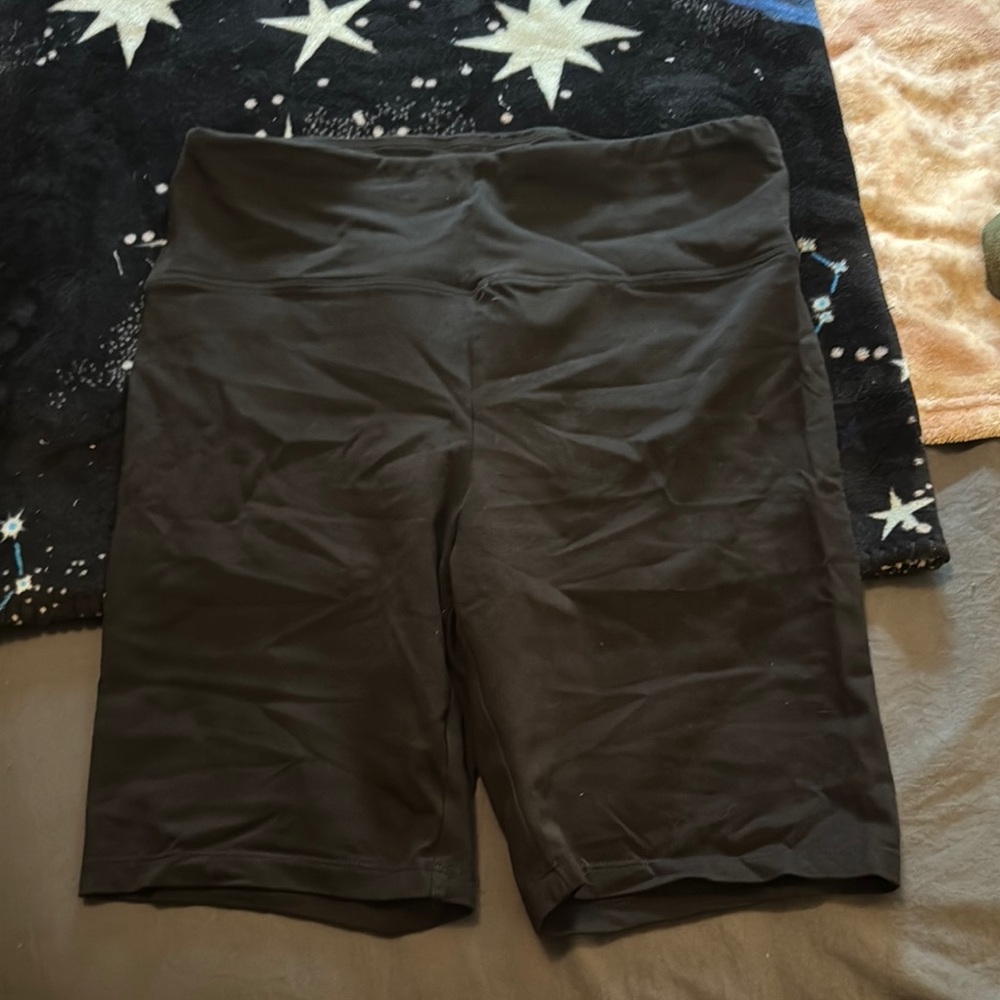 Express Black Bike Shorts with Elastic Waistband